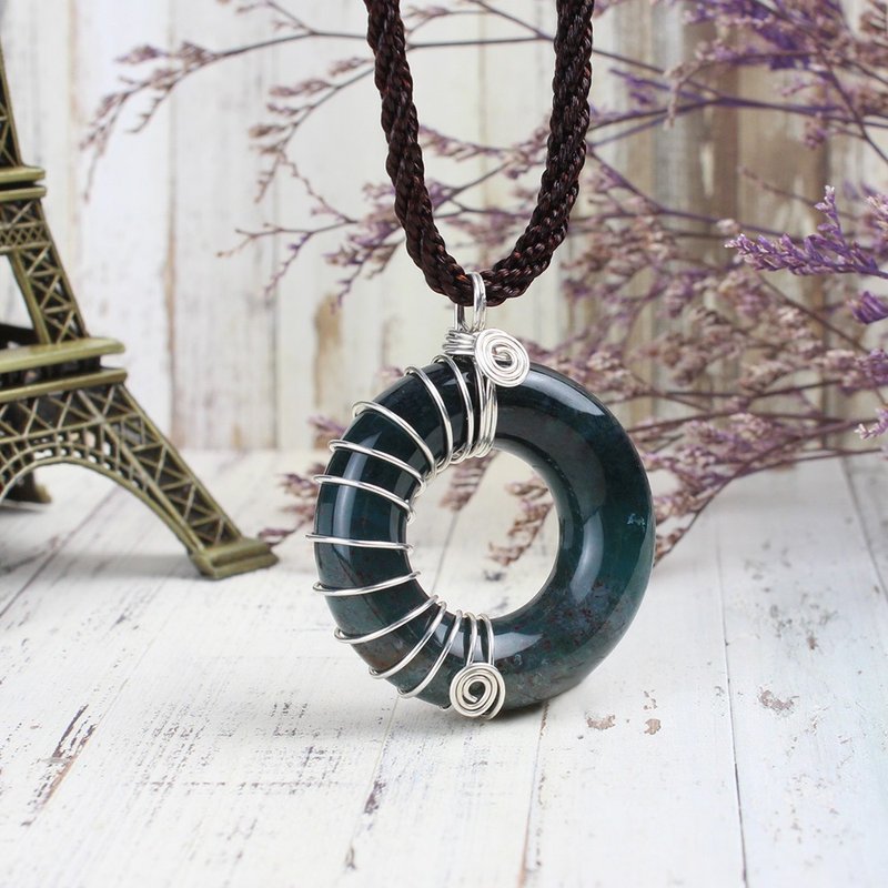 Designer Classic Necklaces│ Jade Necklace | Pretty Donuts (5 Material Selection) - สร้อยคอ - คริสตัล สีเขียว