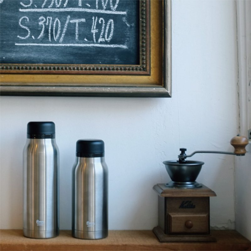 [Summer Sale] Japan Rivers Stainless Steel FLASKER Vacuum Thermos Bottle 320ml / 420ml / - แก้ว - โลหะ สีเงิน