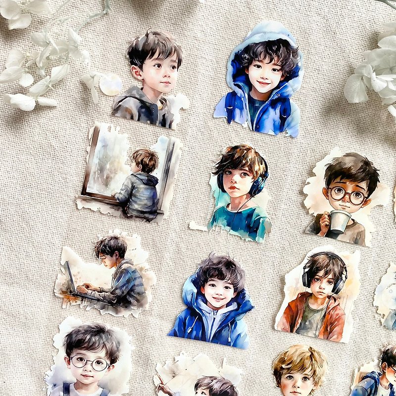 塑膠 紙膠帶 - 小男孩 男孩PET膠帶