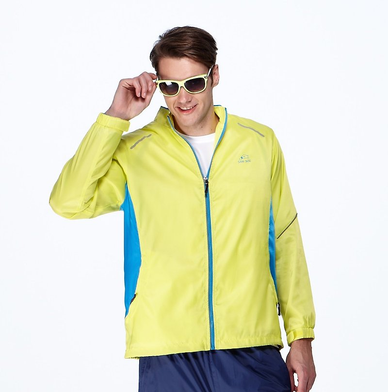 Yellow anti UV sports jacket - เสื้อแจ็คเก็ต - เส้นใยสังเคราะห์ สีเหลือง
