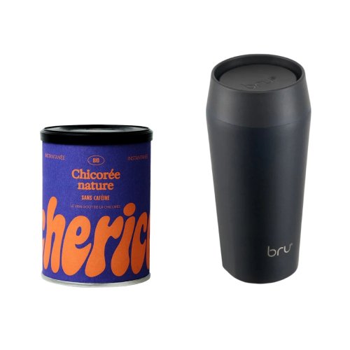 Cherico 天然菊苣咖啡 法國Cherico 天然菊苣咖啡 隨行組/包含一個bru陶瓷旅行保溫杯