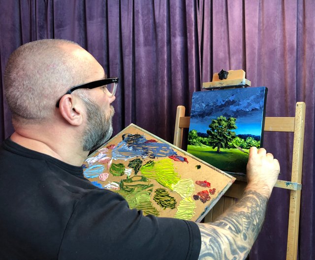 グリーン　ピエロの油彩画　ヴィンテージ Amazon.co.jp: アート絵画 クリシー大通り ヴィンセント・ファン