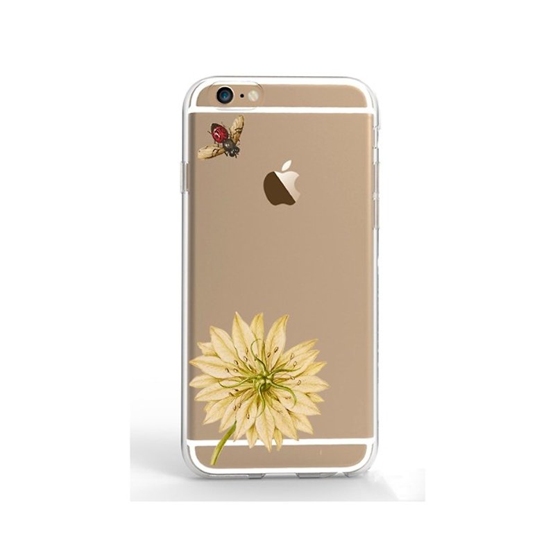 クリア iPhone ケース Samsung Galaxy ケース フローラル 1305 - スマホケース - プラスチック 