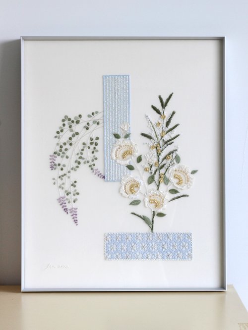ailia DIY材料包/法式刺繡線上視頻課程/花的告白