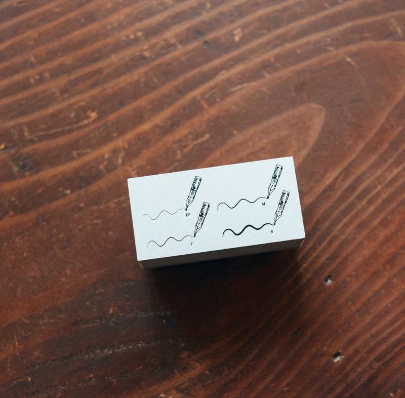 筆尖圖案 木頭印章 - 印章/印台 - 木頭 白色