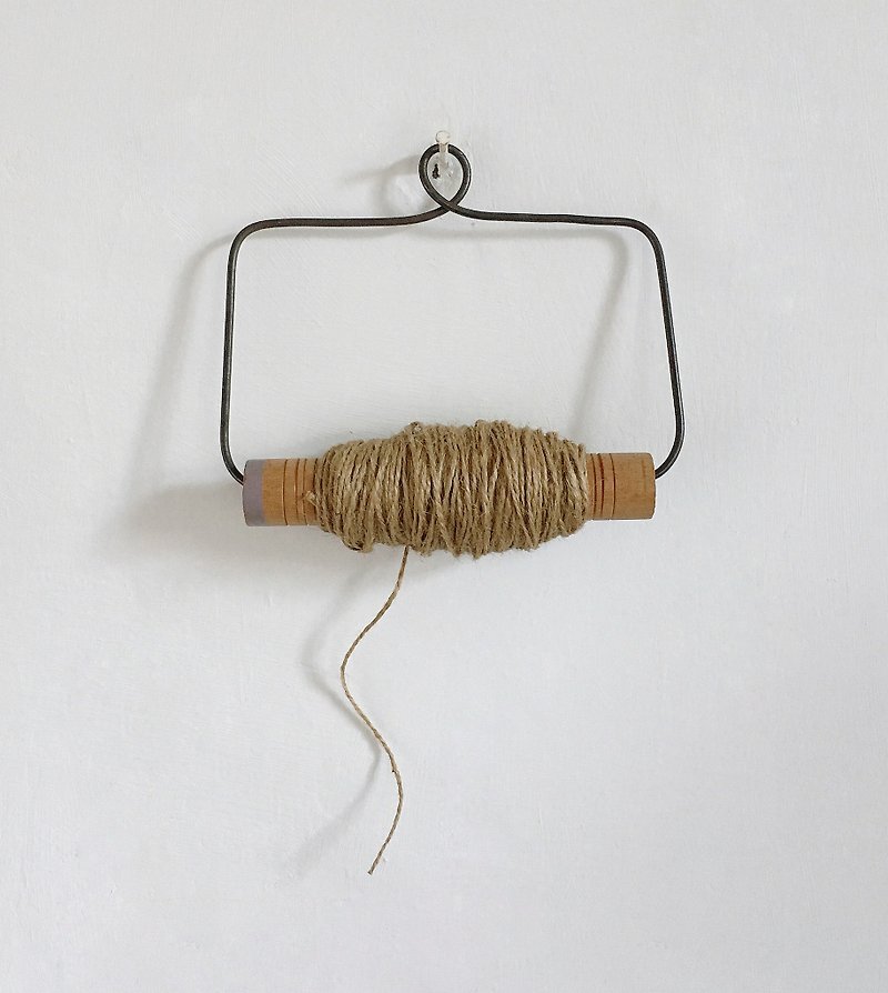 Old wooden hook hook / reel holder / towel holder / roll toilet paper holder - กล่องเก็บของ - ไม้ 