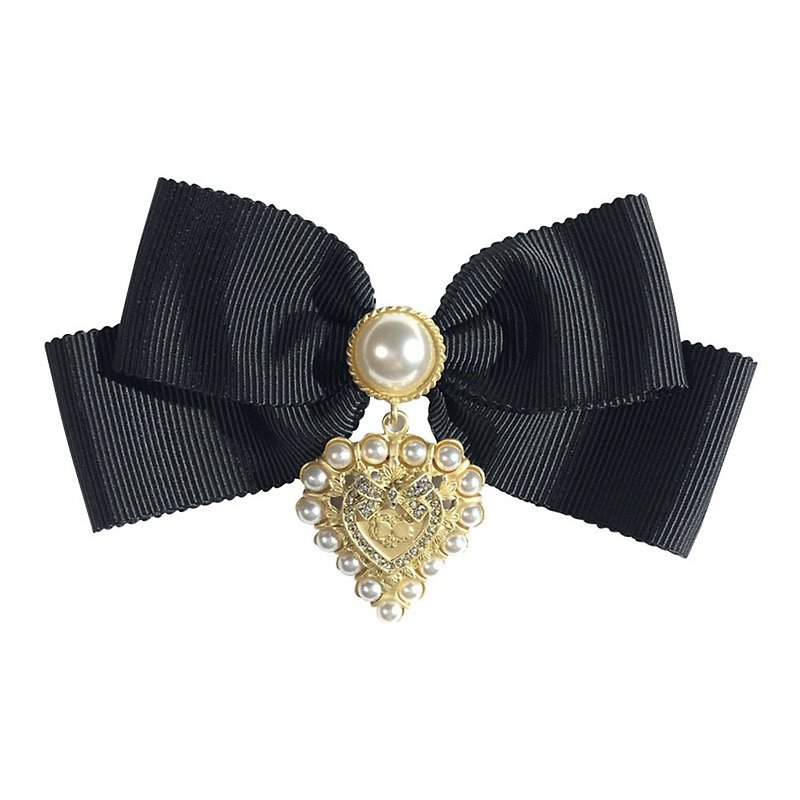 Classic Style Black Bow Tie - Brooches - Other Materials Black