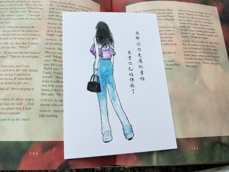 Postcard/萬用明信片/明信片/手繪 - 卡片/明信片 - 紙 白色
