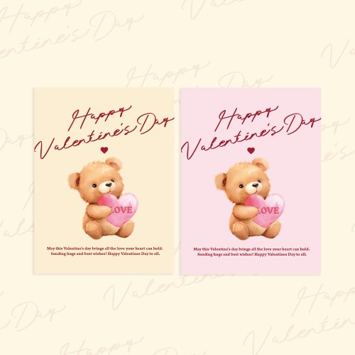 ARTE Design 艾薾媞藝術設計 【情人節 萬用卡片】Valentine's Day 熊熊小卡