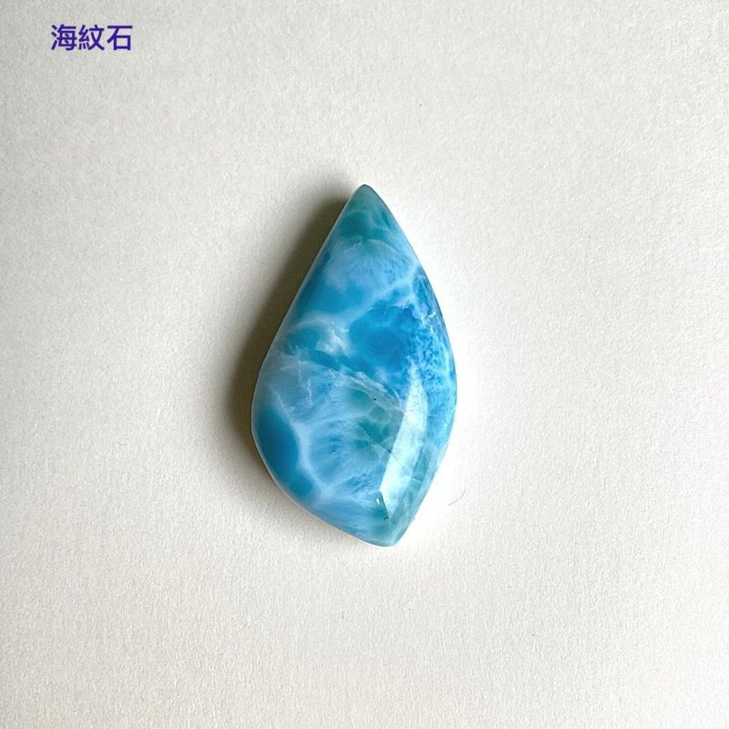純天然海紋石無孔精品吊墜#天然隨形#日本製#緩解壓力治癒心靈 - 其他 - 水晶 藍色
