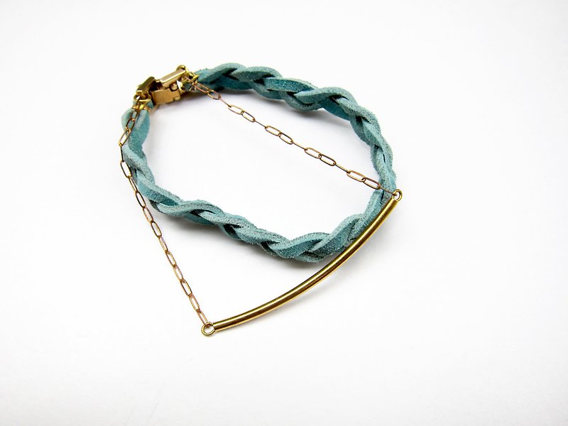 Wen Qing chain - Bracelets - Genuine Leather Blue