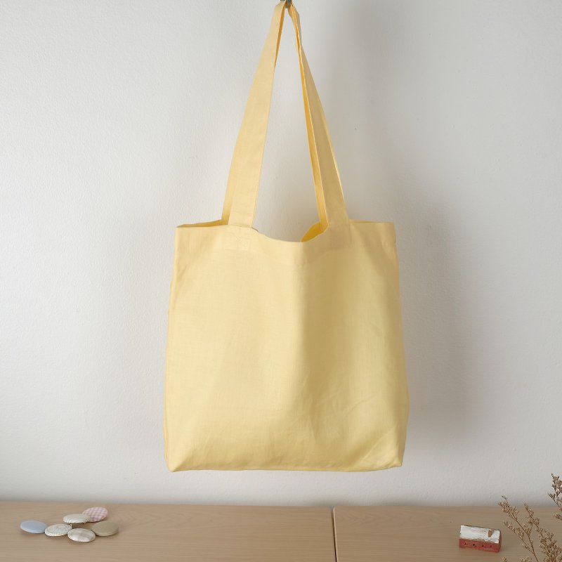 Butter Linen Tote Bag (Rainbow Series) - Messenger Bags & Sling Bags - Cotton & Hemp Yellow