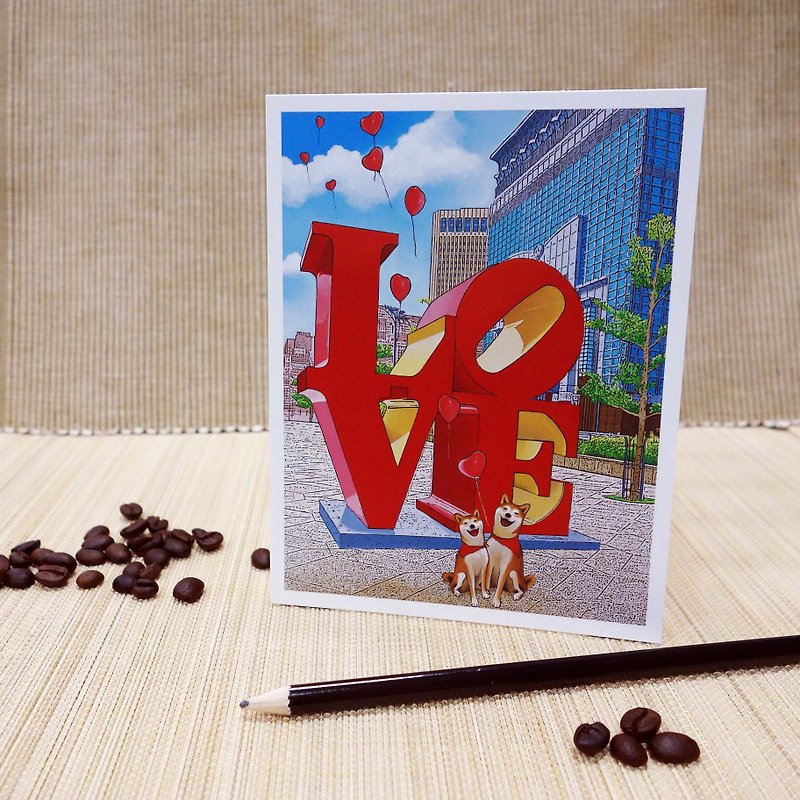 【台湾アーティスト-リン・ゾンファン】ポストカード-永遠の愛 - カード・はがき - 紙 