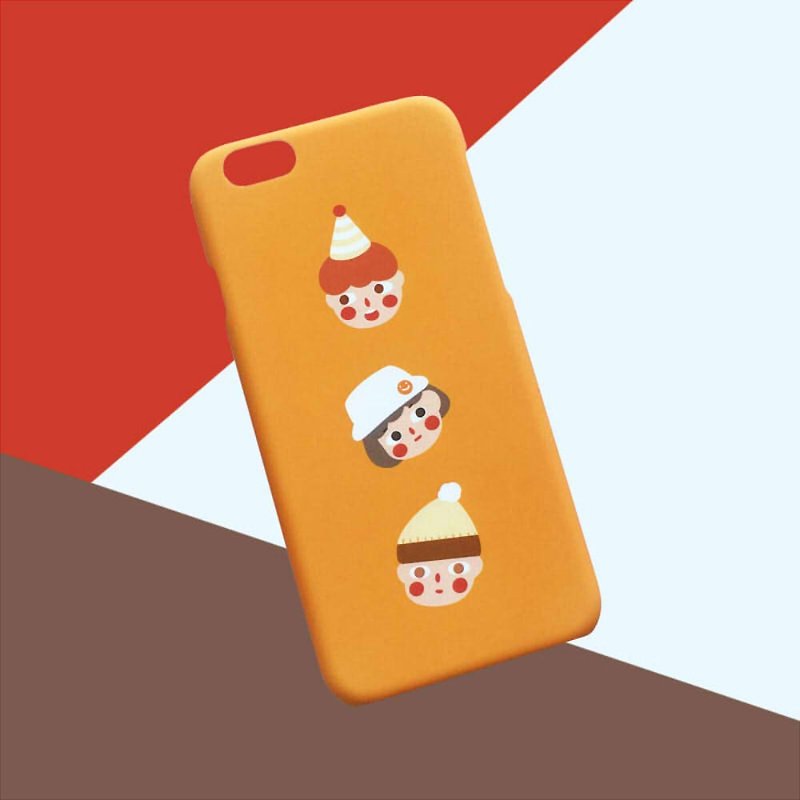 Yellow three brothers phone case - Phone Cases - Plastic Orange