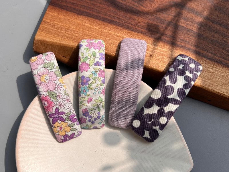 [Ready stock] Japanese cloth hairpins, bangs clips, 4 pieces per set, not sold separately, with storage box - เครื่องประดับผม - ผ้าฝ้าย/ผ้าลินิน 