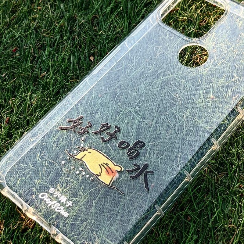 聯名 水豚子 好好喝水 防摔手機殼 CPAA05 - 手機殼/手機套 - 矽膠 多色