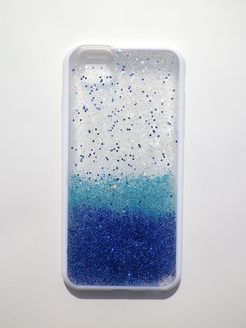 Pressed flower phone case, Handmade phone case, iphone 6S, Shiny Blue - Phone Cases - Plastic Blue