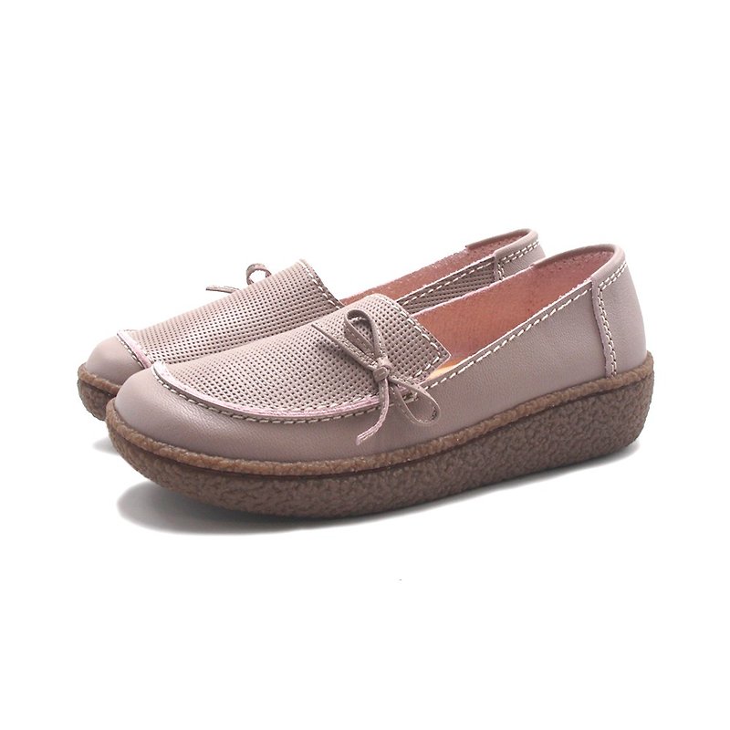 W&M (Women) Temperament Side Bow Casual Shoes Women's Shoes - Pink - Women's Casual Shoes - Genuine Leather 