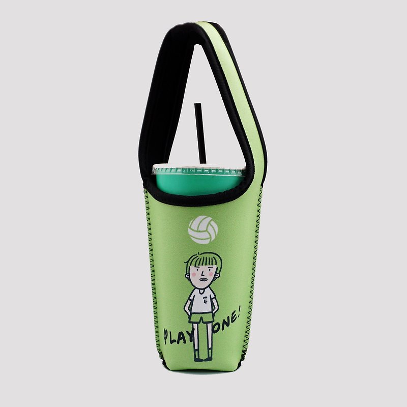 BLR Eco-friendly Beverage Bag Magai's Volleyball Series Ti 118 Green - ถุงใส่กระติกนำ้ - เส้นใยสังเคราะห์ สีเขียว