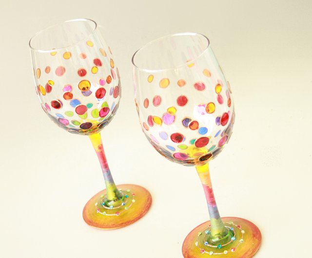 Rainbow Wine Glass - Set of 2