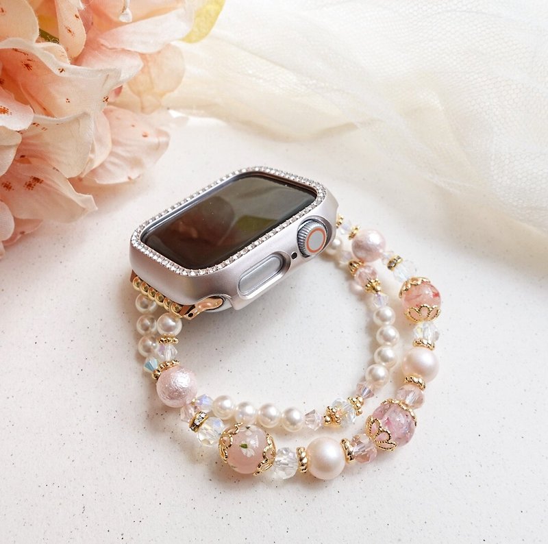 Apple Watch Epoxy Bracelet - สายนาฬิกา - เรซิน สึชมพู