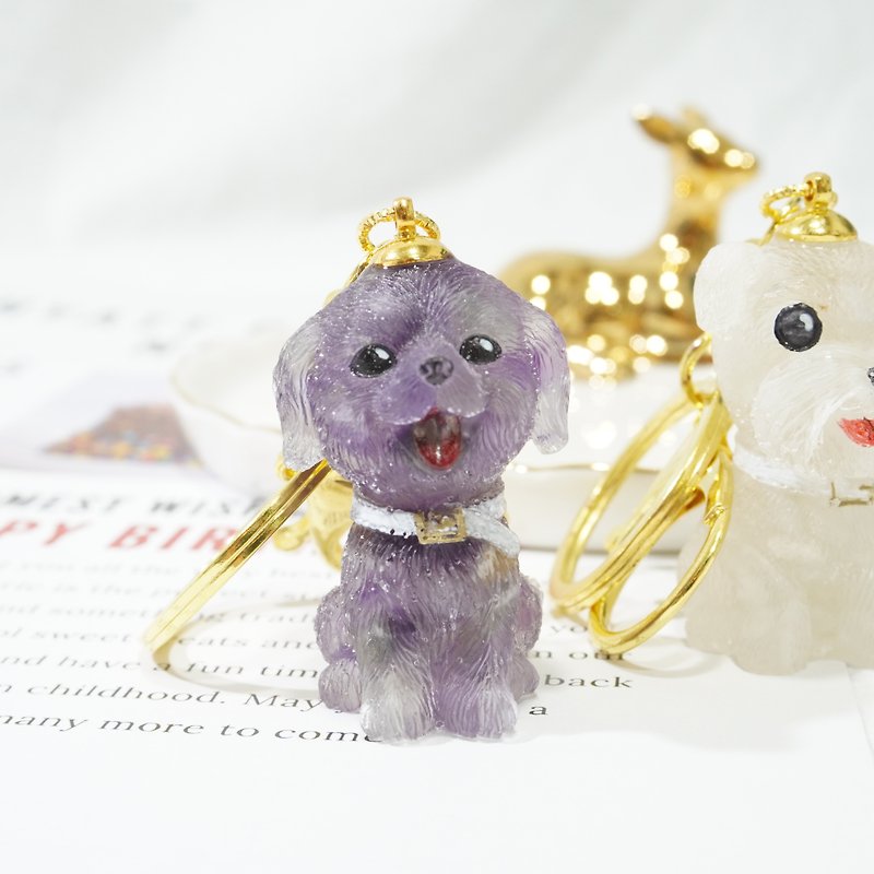 【Valentine's Day Gift Box】【DIY Handmade】Customized Dog Crystal Keychain/Crystal Customization - Other - Crystal Multicolor