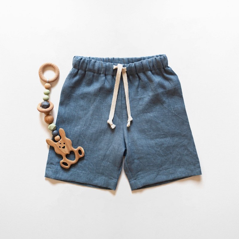 Kids Linen Shorts, Toddler Boy Pants, Children Clothes from Natural Linen 設計館 Lenny Crush 男/女童
