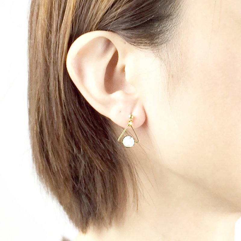 Small Department Earrings #4 - ต่างหู - โลหะ สีทอง