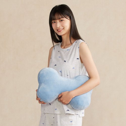 YVONNE COLLECTION以旺傢飾 素面小骨頭抱枕-海島藍