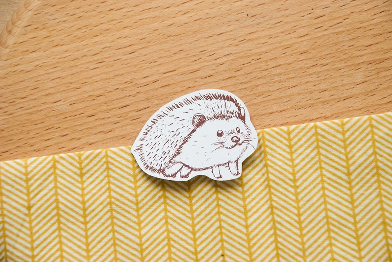 กระดาษ สติกเกอร์ ขาว - [Animal Series] #1 Monochrome Hedgehog Coloring Sticker Pack 5 sheets