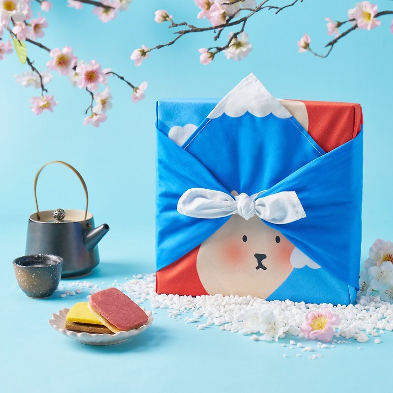 อาหารสด คุกกี้ - [Main star discount] Under Mt.Fuji-Mi Mou joint name | Furoshiki Sandwich Cake Gift Box (8 pieces)