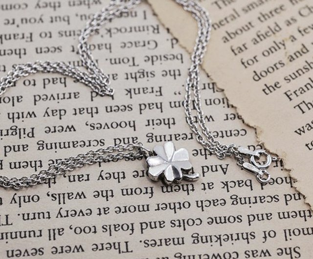 Half acre of light] handmade sterling silver double-sided clover necklace - Shop  Flowzone Jewelry Necklaces - Pinkoi