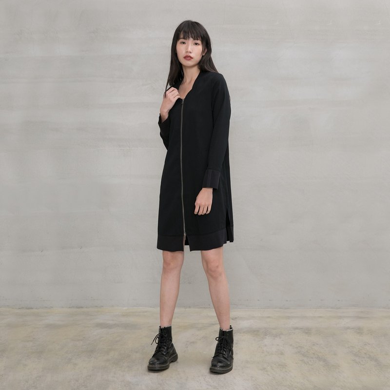 渾然自我雙頭拉鍊洋裝 Indie Soul Double Sliders Dress D150 - 洋裝/連身裙 - 聚酯纖維 多色