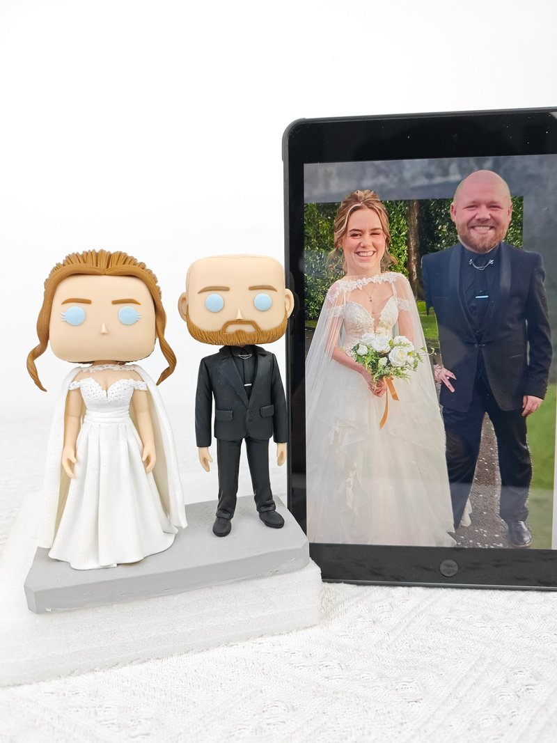 客製化3D人像公仔 訂製手工Funko Pop情侶父母夫妻結婚週年禮物 - 公仔/玩偶 - 黏土 多色