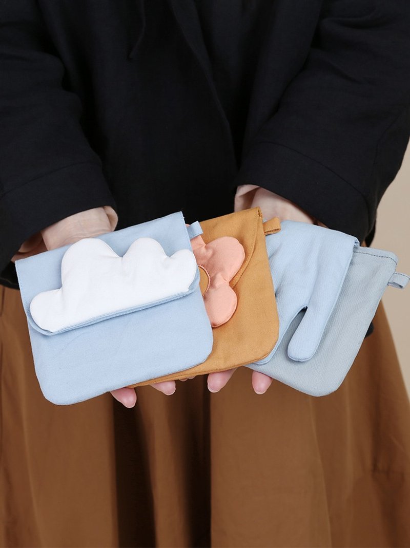 Weaving cloud Linen Linen original mini portable bag girl aunt towel bag go out and carry girl small bag Y245 - Clutch Bags - Cotton & Hemp Multicolor