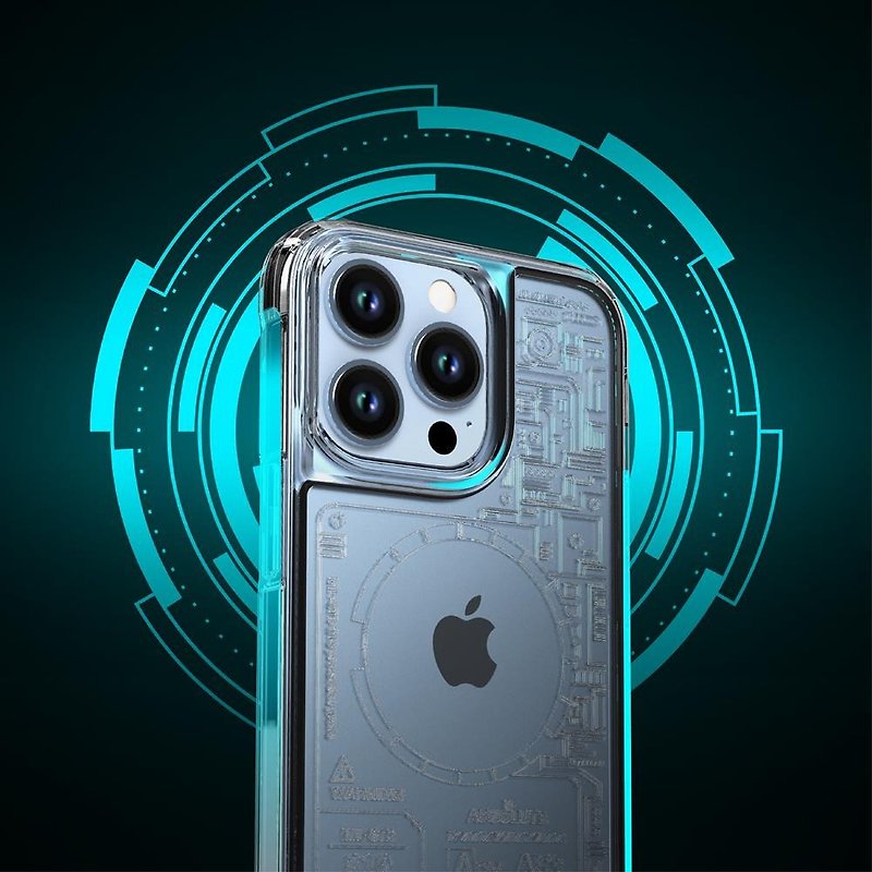 玻璃 手機殼/手機套 透明 - LINKASEAIR 防摔抗菌蝕刻玻璃殼 iPhone13 Pro Max 6.7吋 電路板