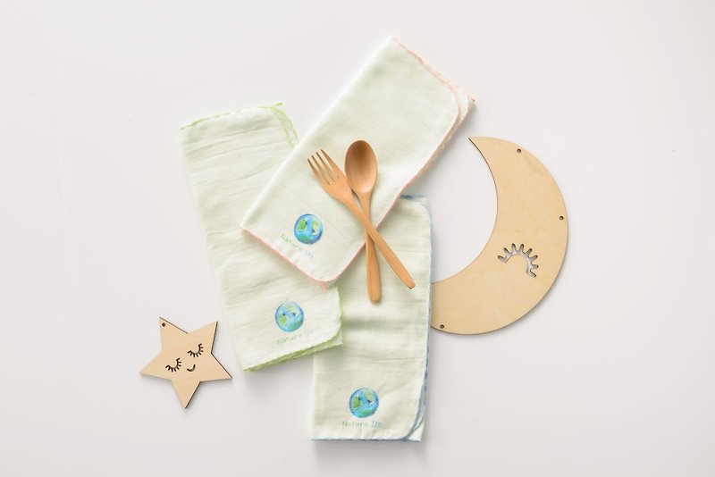 Gentle and quick-drying universal eco-friendly towel (gauze towel/bib/bath towel/handkerchief/saliva towel) - Handkerchiefs & Pocket Squares - Eco-Friendly Materials Green