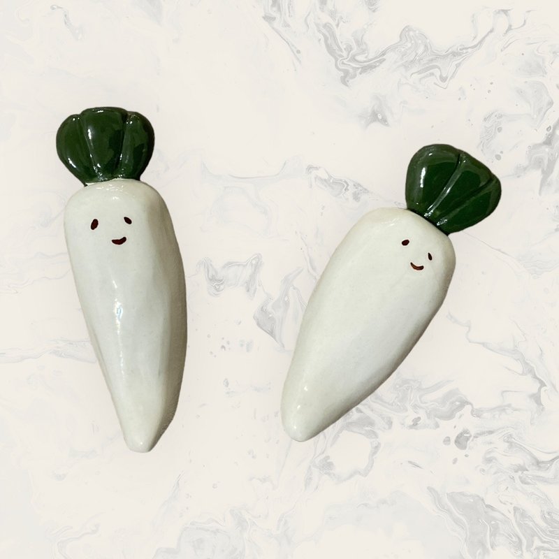 White radish chopstick rest - ตะเกียบ - เครื่องลายคราม หลากหลายสี