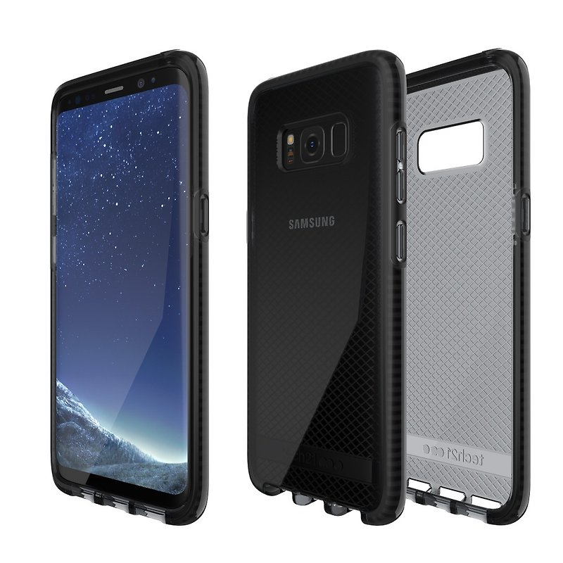 Tech 21 UK Super Impact Evo Check Samsung S8 + Collision Soft Prototype - Through Black (5055517375900) - Other - Other Materials Black