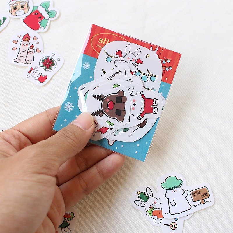 Merry Christmas Sticker Set-15 pcs - Stickers - Paper Multicolor
