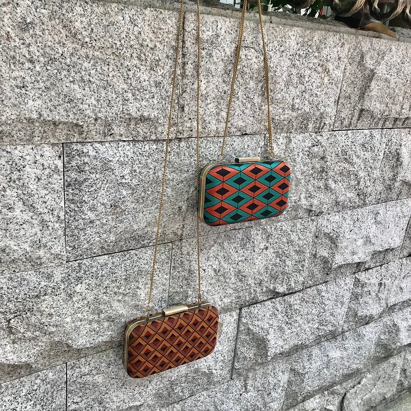 Sienna retro Bronze chain with small dinner box - Messenger Bags & Sling Bags - Cotton & Hemp Multicolor