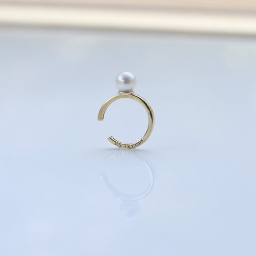 CHARIS GRACE 14K Natural Pearl Cuff 天然珍珠耳夾耳環