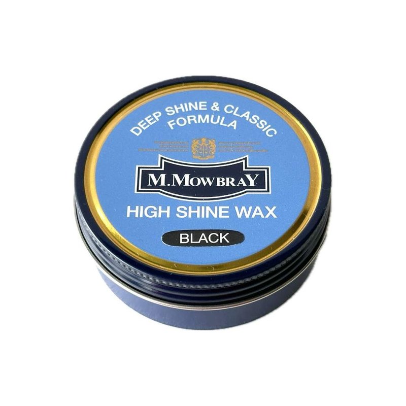 Mowbray High Efficiency Polishing Wax Black Italian Mirror Wax Shoe Wax 60ml - แผ่นรองเท้า - วัสดุอื่นๆ สีดำ