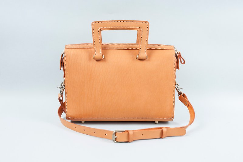 Hsu & Daughter Boston No.28 [HDA0027] - Messenger Bags & Sling Bags - Genuine Leather Brown