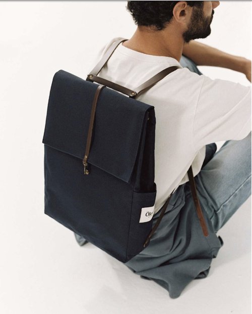 Ölend Holden Fabric| Leather |Laptop bag | 100% handmade in
