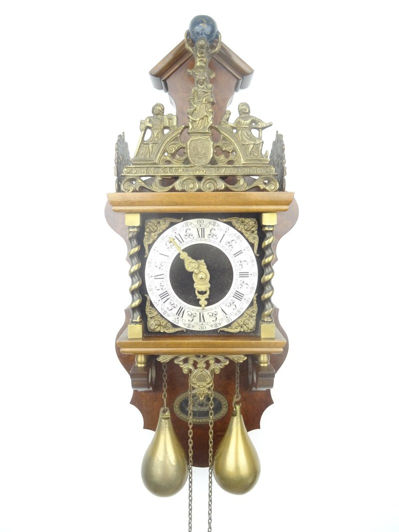 Zaanse Dutch Wall Clock Vintage Antique 8 day (Warmink WUBA Junghans Era) - นาฬิกา - ไม้ สีนำ้ตาล