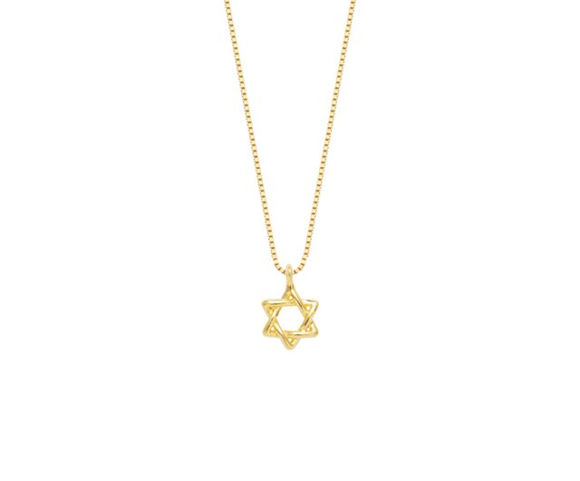 藏寶箱金飾9999黃金純金六芒星星星墜子/項鍊/鎖骨鍊藏寶箱金飾