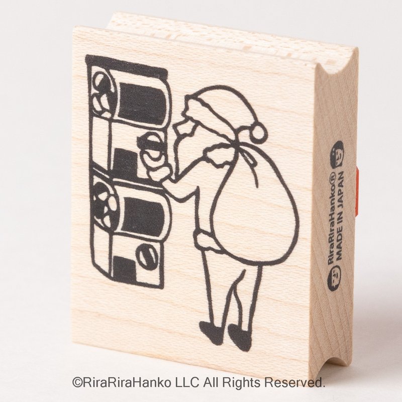 Lira Gacha Santa*40mmx48mm*Rubber Stamp*R922 - ตราปั๊ม/สแตมป์/หมึก - ไม้ 