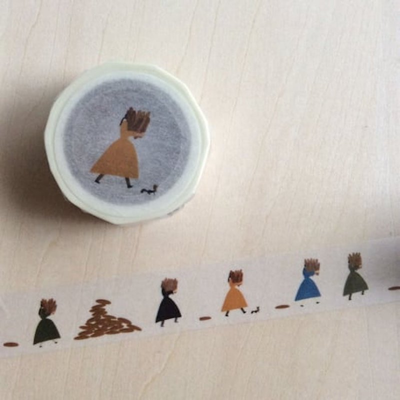 Bread Carrying Fist Masking Tape - Washi Tape - Paper White