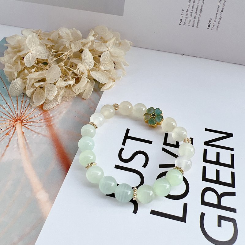 Gradient Green Stone| Afghan Jade | Customized Bracelet - Bracelets - Crystal 